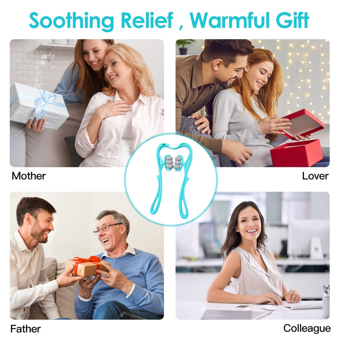 360 Rotating Neck Roller Massager Trigger Point Portable Pain Relief