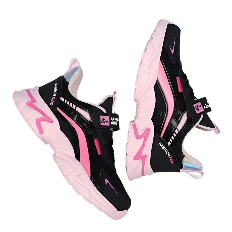 Girls  Leather Athletic Sneakers