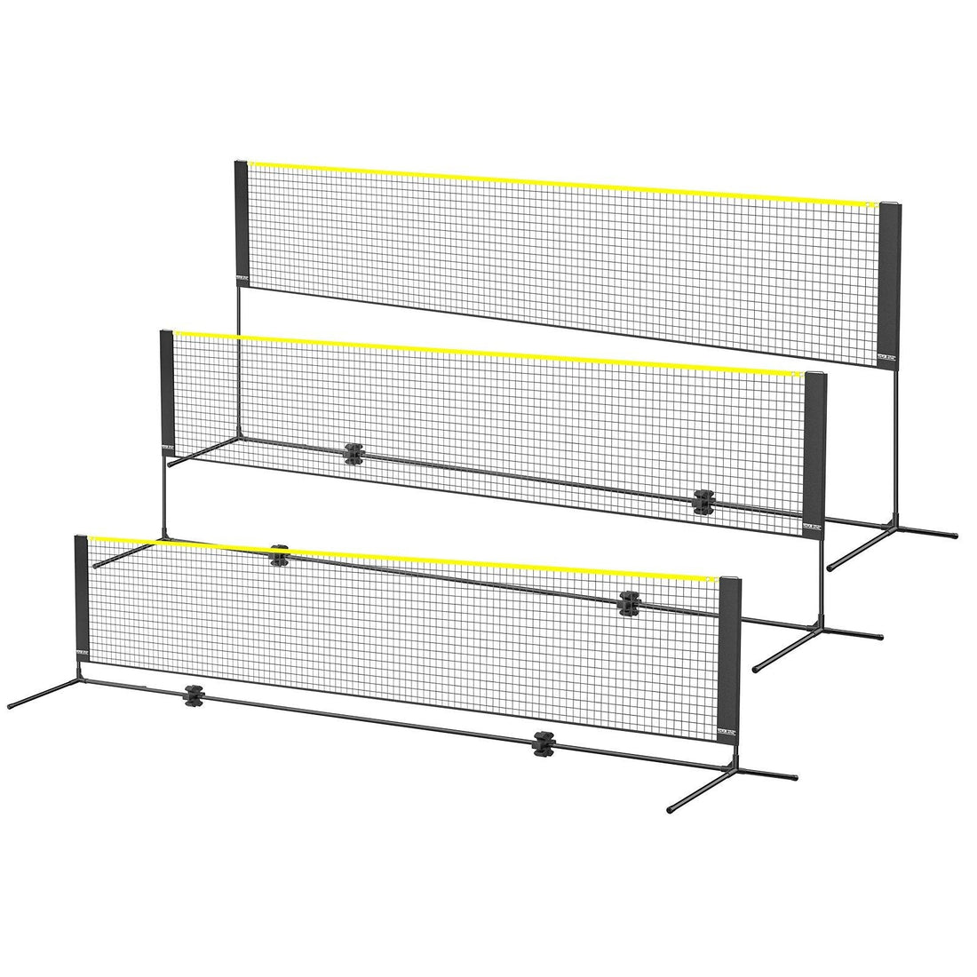 Portable Sports Net Set Adjustable Badminton Volleyball Tennis Pickleball 14ft