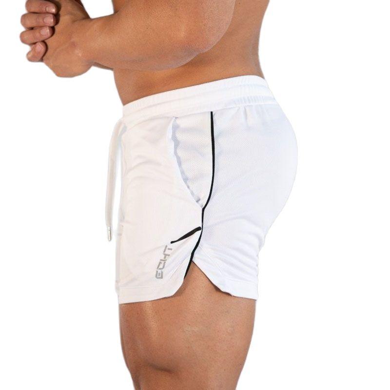 Mens Gym Training Shorts Quick Dry Compression Running Workout Pockets