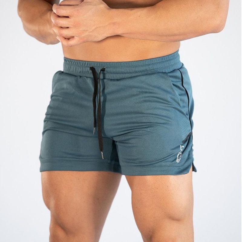 Mens Gym Training Shorts Quick Dry Compression Running Workout Pockets