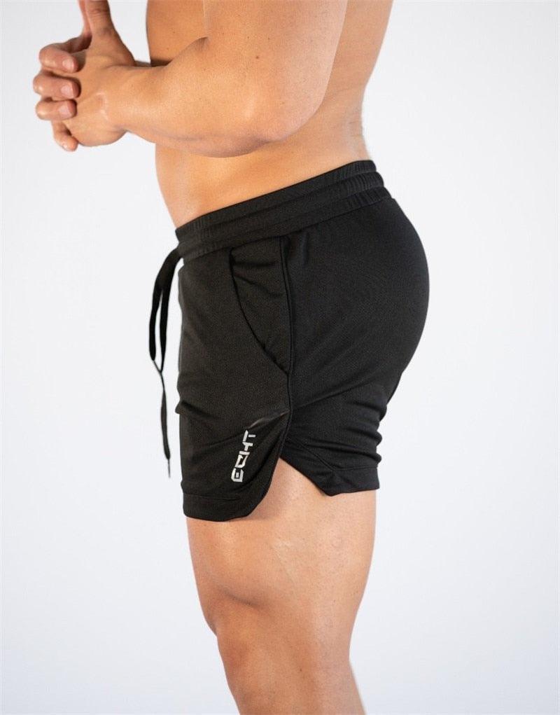 Mens Gym Training Shorts Quick Dry Compression Running Workout Pockets