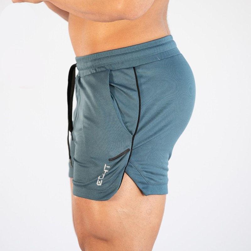 Mens Gym Training Shorts Quick Dry Compression Running Workout Pockets