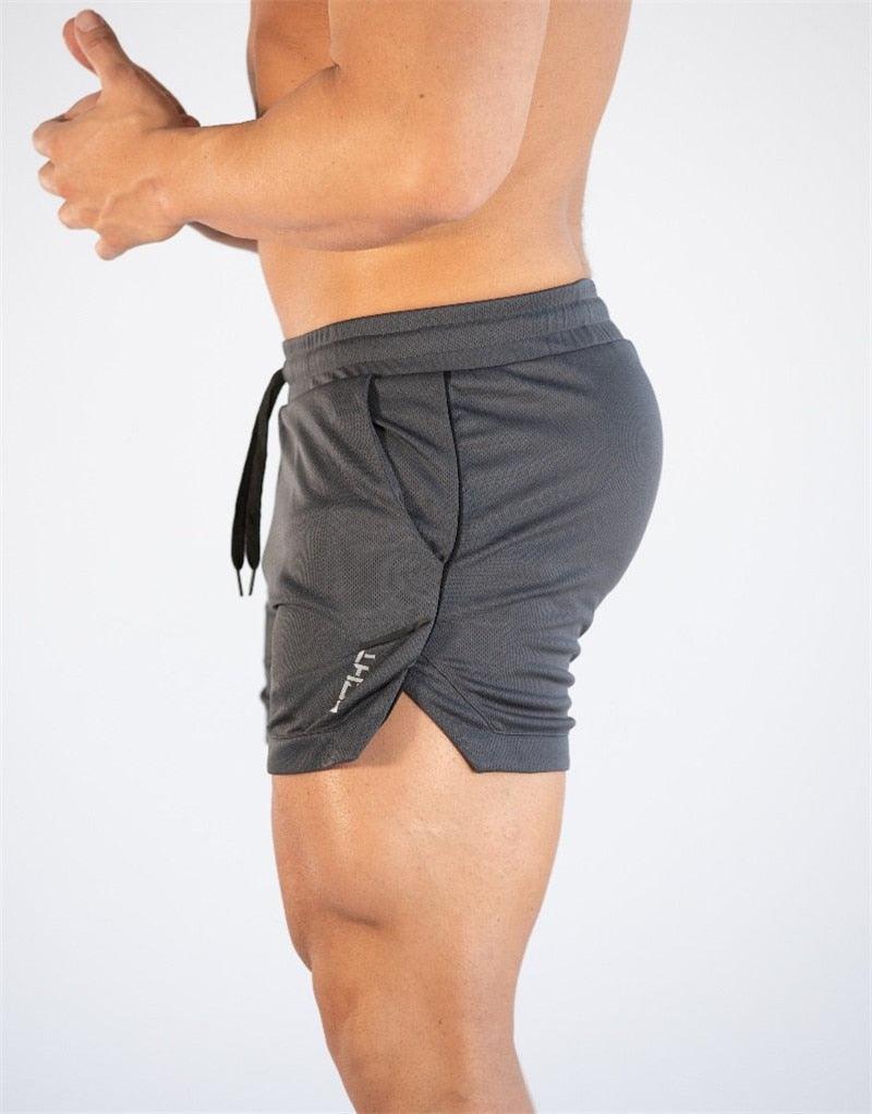 Mens Gym Training Shorts Quick Dry Compression Running Workout Pockets
