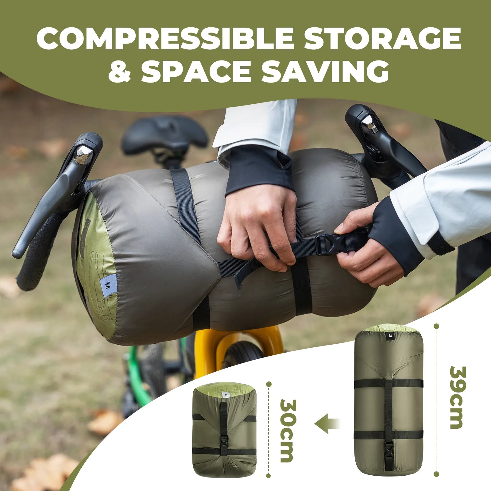 650 Fill Down Mummy Sleeping Bag Waterproof Camping Hiking 23F